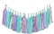 Shiny Tassel Garland Tissue Paper Tassel Banner,Table Decor,DIY Kits for Mermaid Party, Tassels Party Decoration,Pack of 20(Lavender,Light Blue,Mint,Silver)